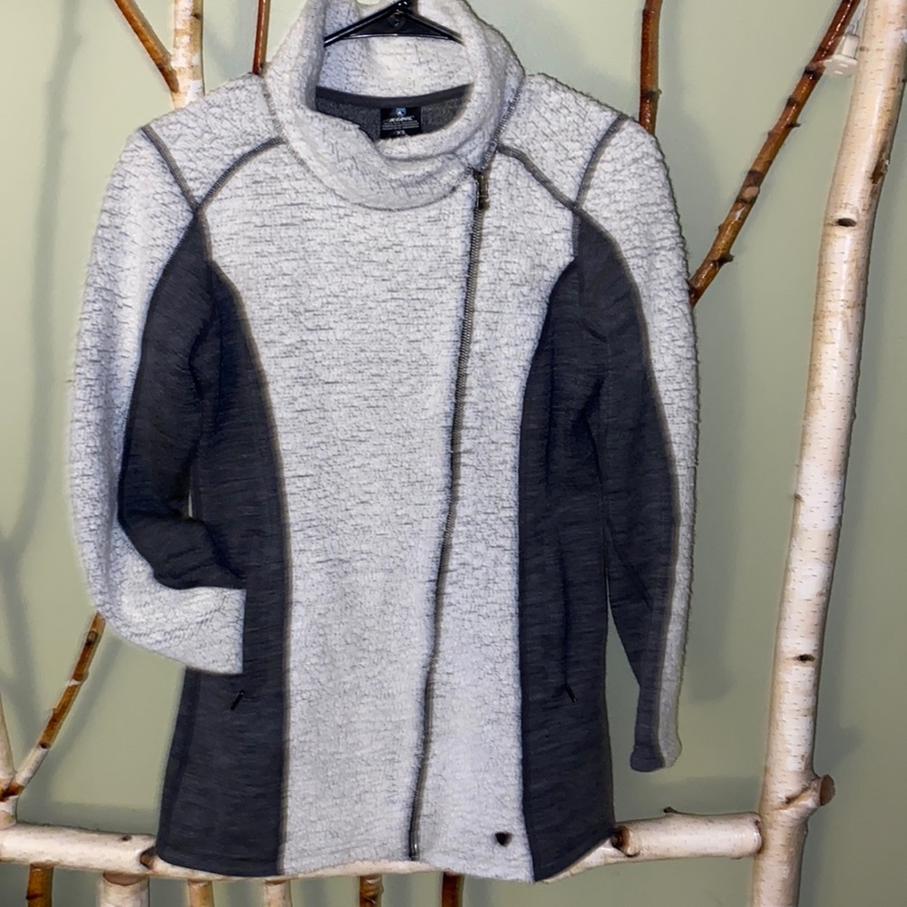 Kuhl nubbly fleece front zip jacket. XS